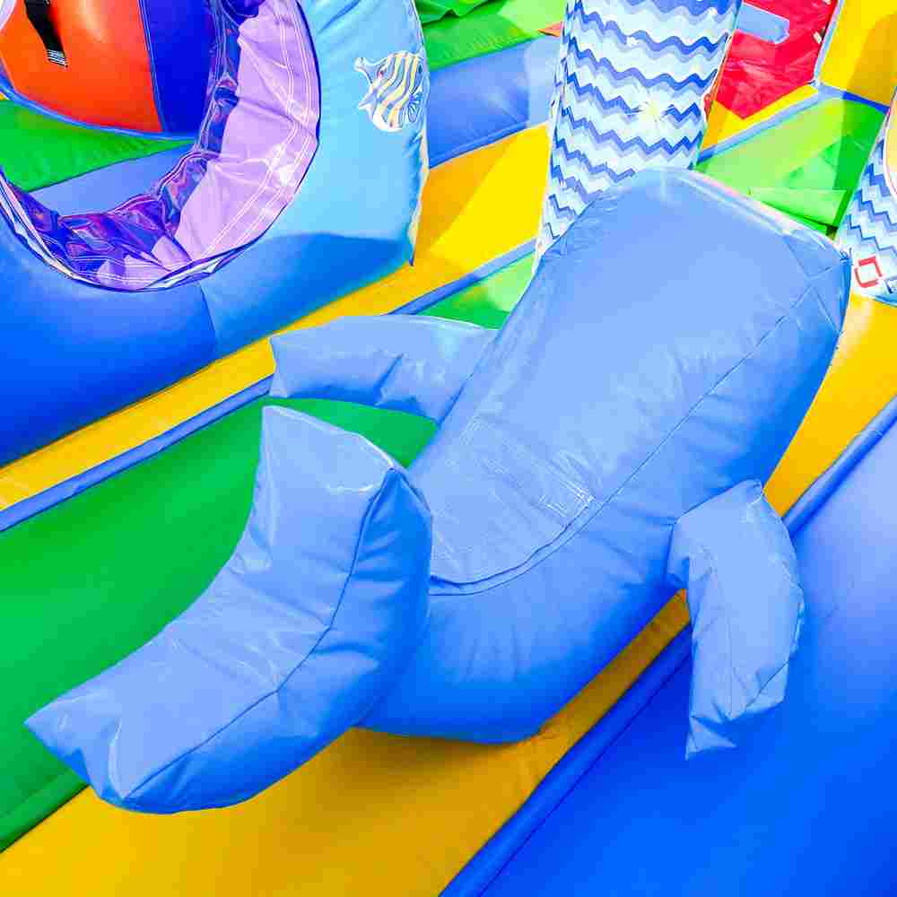 Коммерческий надувной батут с горкой «В гостях у моря 2» 9*5*5 м