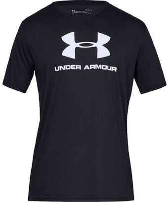 Мужская теннисная футболка Under Armour Sportstyle Logo SS - черный