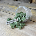 Зеленая смальта ND09, колотая 10х10 мм, 100 гр для мозаики