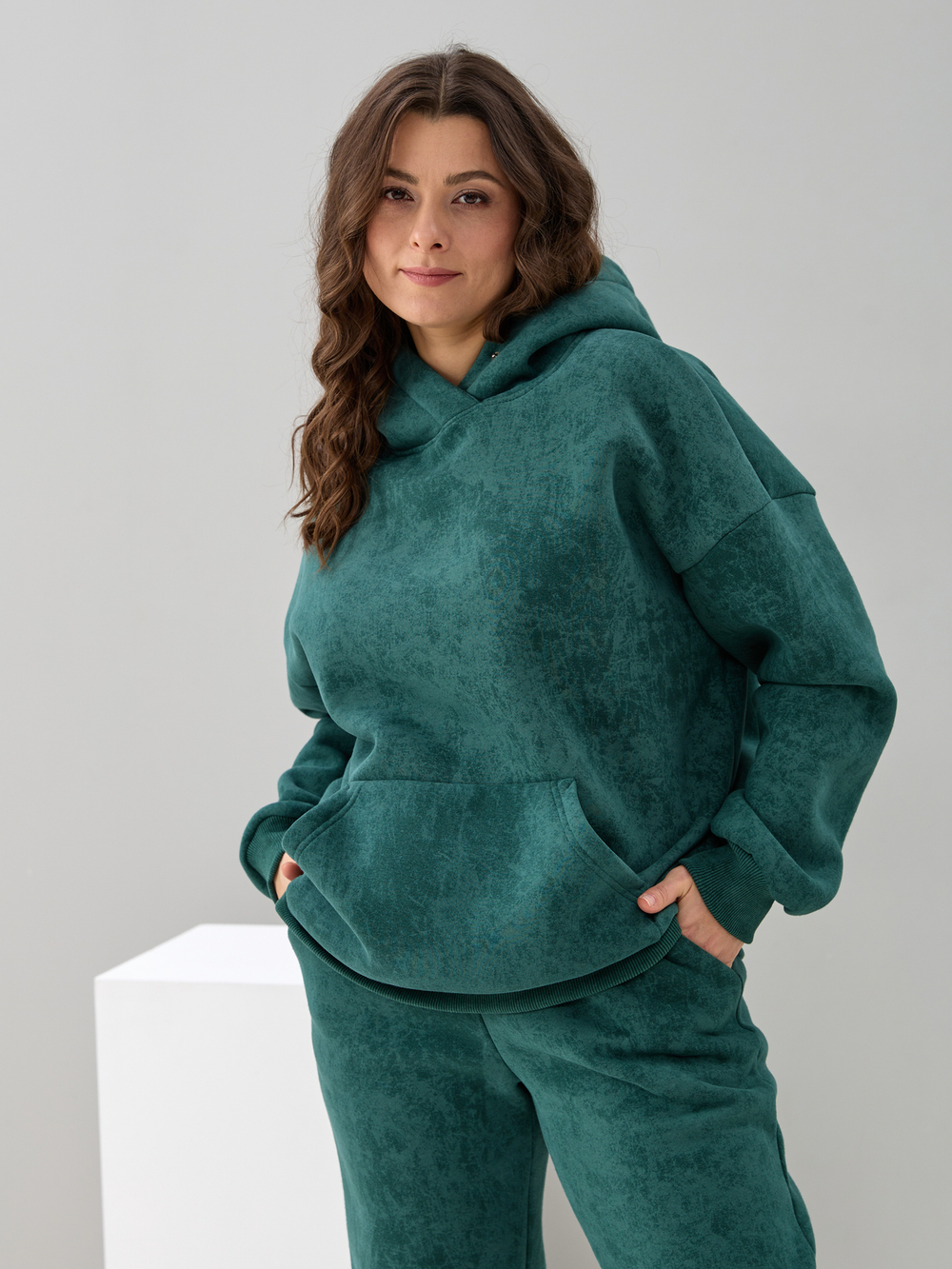 Костюм с брюками КБфн-091/варенка-еловый