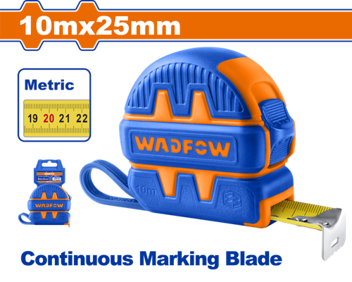 Рулетка 10м х 25мм (6/36) WADFOW WMT1251