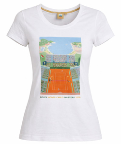 Женская футболка Monte-Carlo Rolex Masters Affiche Print - white