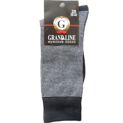 Носки мужские GRAND LINE (М-107, рябь), р. 29