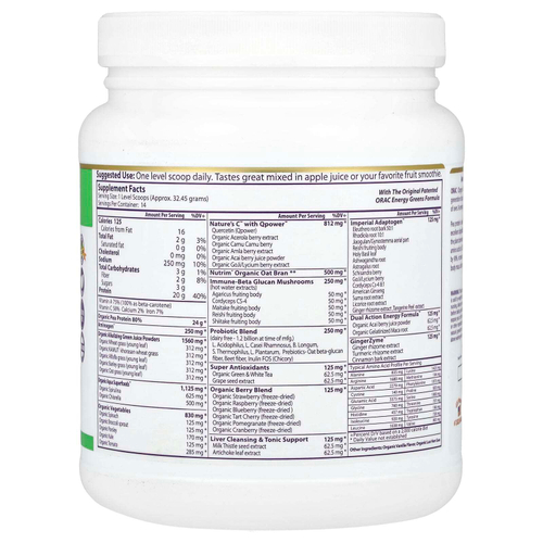 Paradise Herbs, белок и зелень, с ванильным вкусом, 454 г (16 унций)