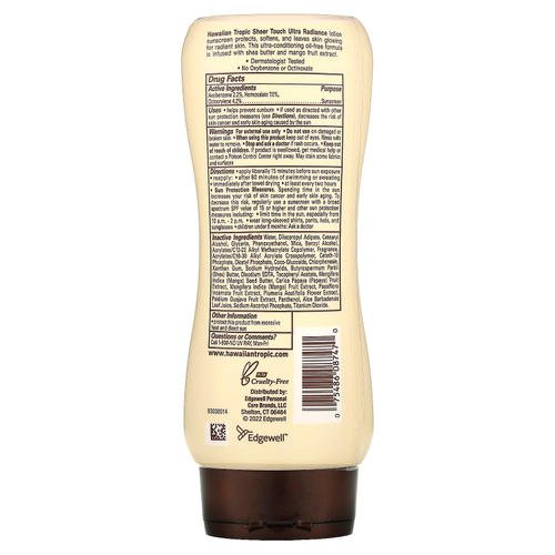 Hawaiian Tropic, Sheer Touch, Ultra Radiance, солнцезащитный лосьон с SPF 30, 236 мл