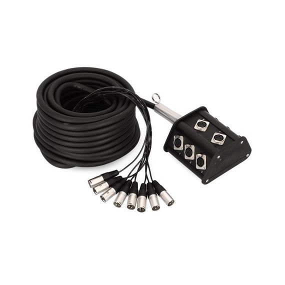 Adam Hall K 8 C 15 P - мультикор со стейдж-боксом, 8 x XLR возврат, 8 x 0.314 мм2, 15 м