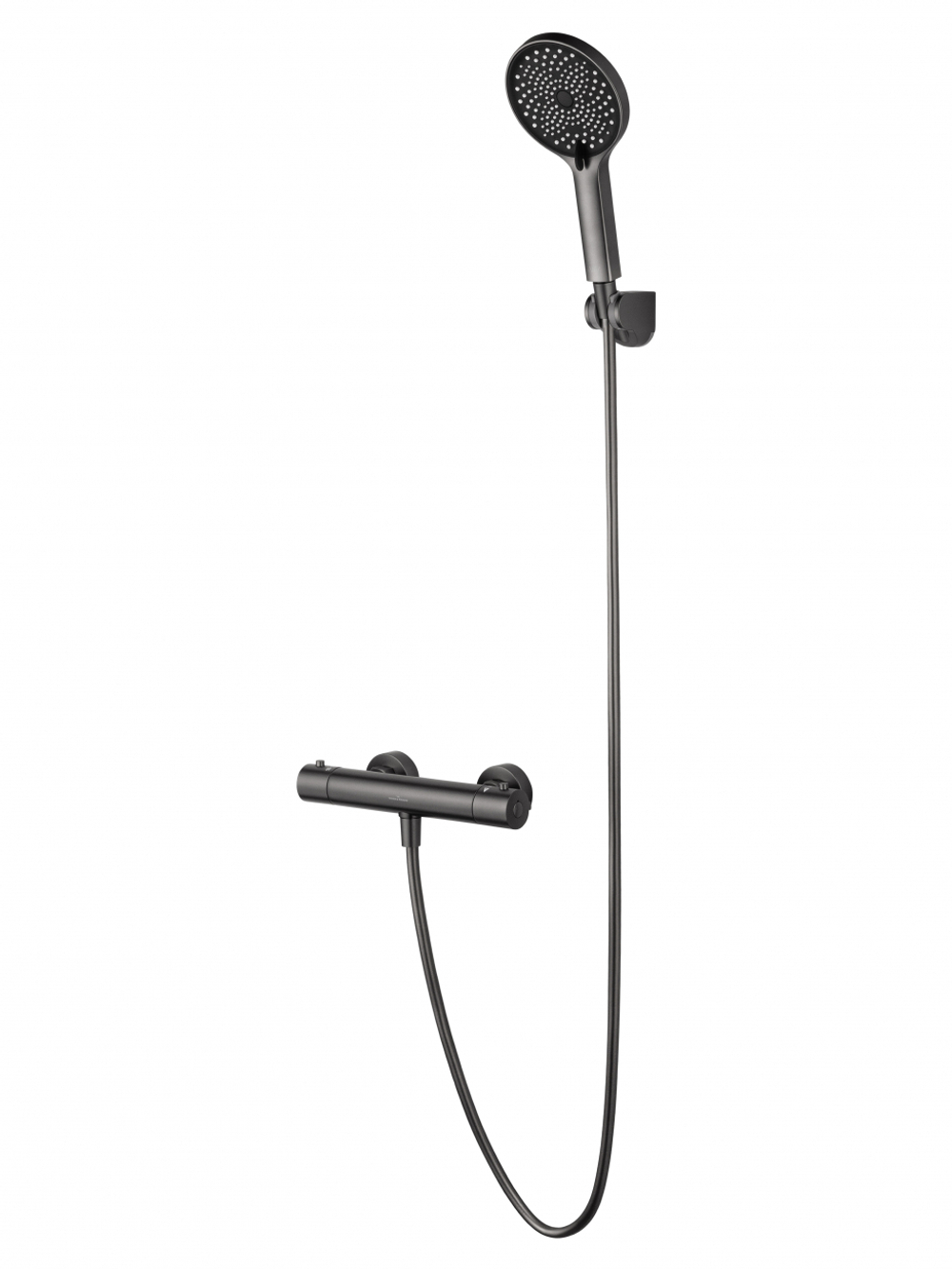 Смеситель для душа с термостатом WONZON & WOGHAND INN 3, Темный графит (WW-B2065-A-BGG)