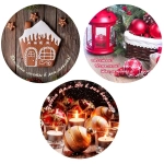 Доска разделочная стеклянная 20см «Christmas» RG2-69