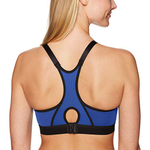Удобный бюстгальтер-топ для занятий спортом (Размер: XL) (Цвет: синий с черным)