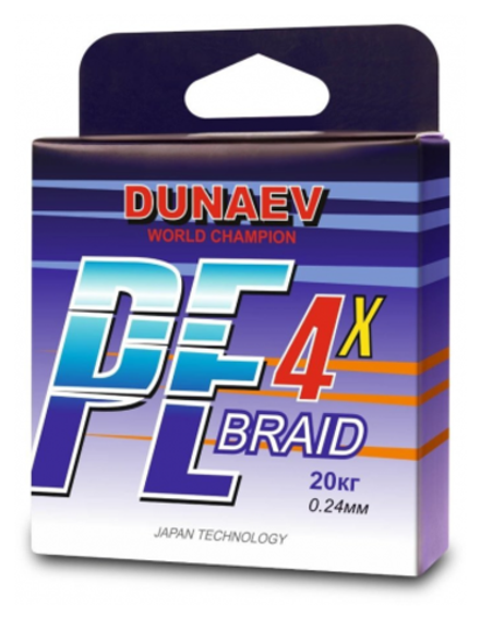 Шнур DUNAEV BRAID PE X4 150m 0.14мм1