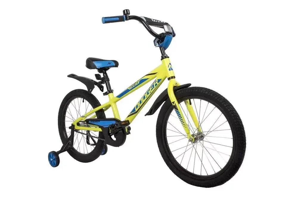 Велосипед NOVATRACK 20" DODGER алюм., зелёный, тормоз нож, короткие крылья, защита цепи А-тип