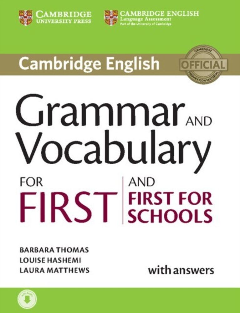 Grammar and Vocabulary for First and First for Schools (for revised exam 2015) Book with Answers and Audio