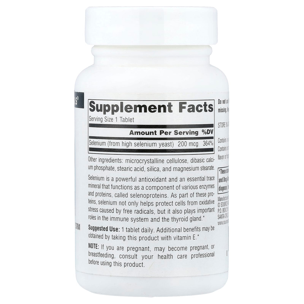 Source Naturals, Селениум, 200 мкг, 120 таблеток