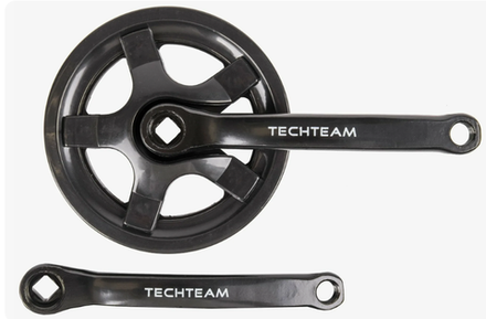 Система HDL TT GS-S156-34T, cтальные шатуны 140 мм, под квадрат, резьба 9/16", защита звезд: черный
