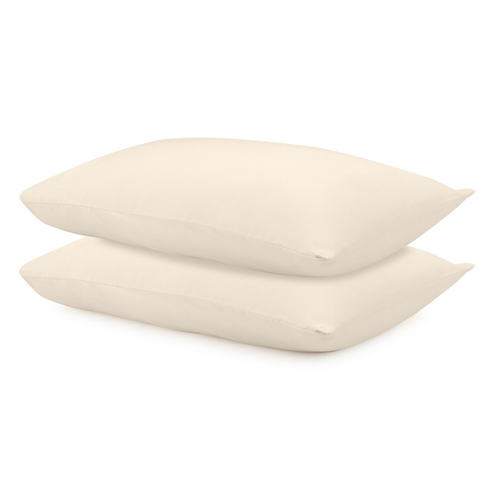 Набор из двух наволочек из сатина кремового цвета из коллекции essential, 50х70 см