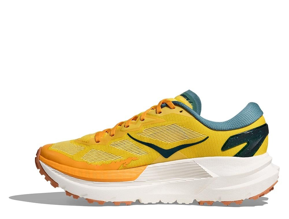 Мужские беговые кроссовки Hoka Mafate X M жёлто-оранжевые