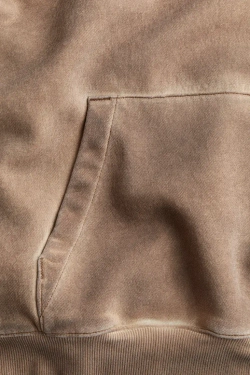 H&M Толстовка с надписью и капюшоном, бежевый