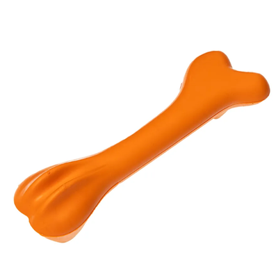 Duvo+ игрушка для собак резиновая кость "бейли", оранжевая, 20см