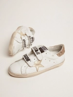 Кеды женские Old-School With Gold Star in Laminated Leather