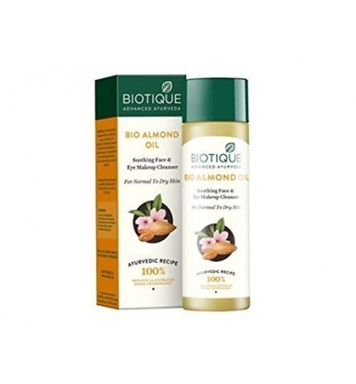 Масло Biotique Bio Almond Oil Био Миндаль, успокаивающее для снятия макияжа, 120 мл