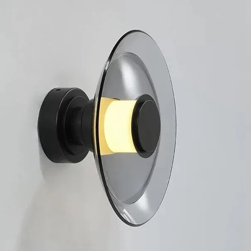 Настенный/Потолочный светильник 8665W/L black/smoky