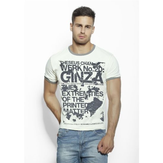 Футболка мужская бежевая с принтом Scandaloso 0503338m-EP