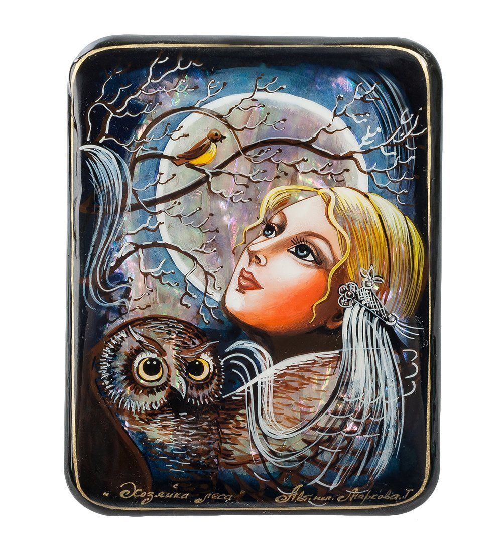 Народные промыслы ШК-55/ 56 Шкатулка «Хозяйка леса» исп. Маркова