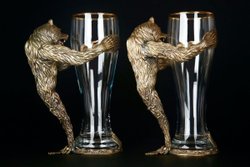 Набор бокалов для пива "Медведь VIP" 2 шт. в подарочном кейсе