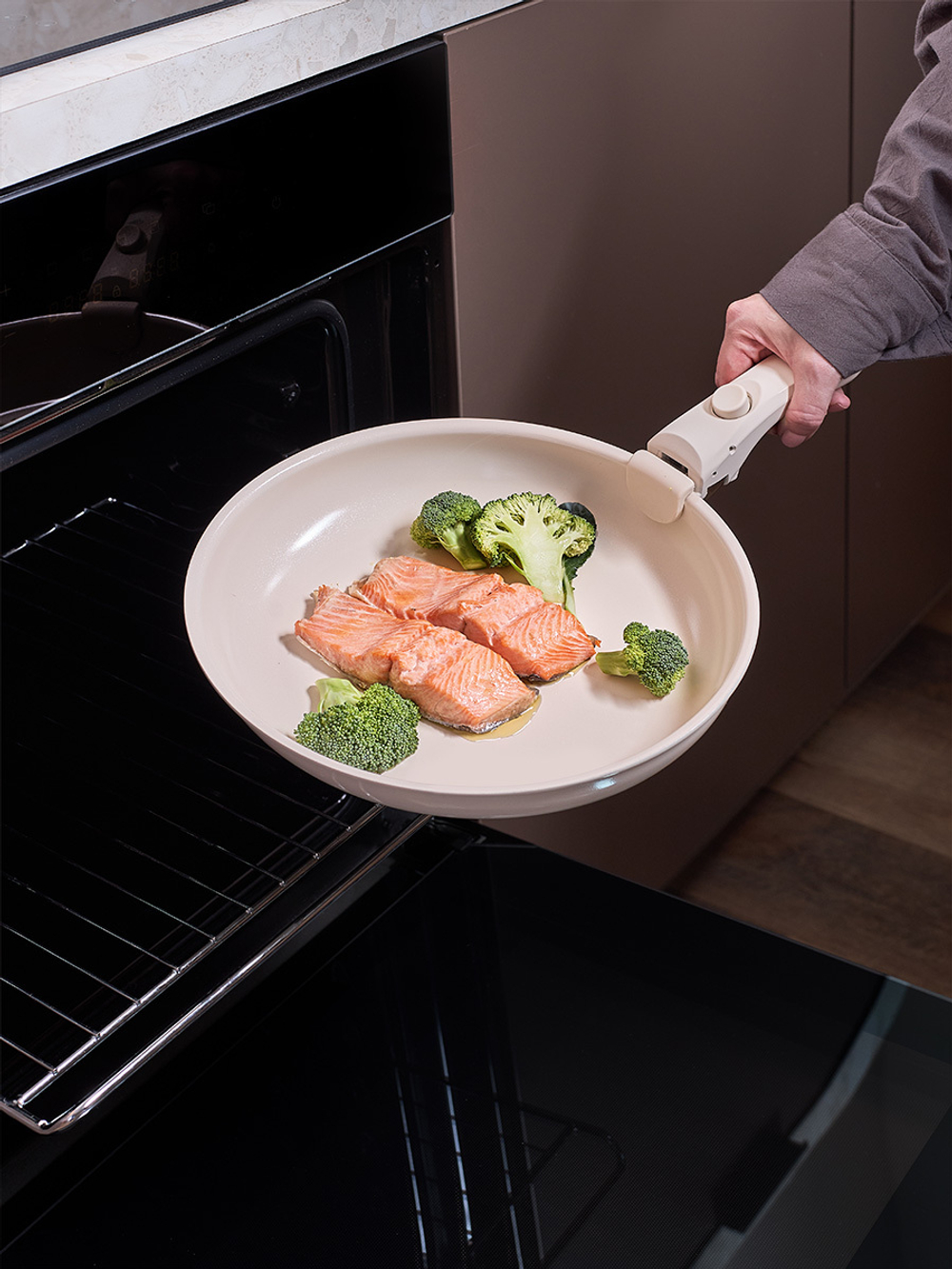 Ручка съемная для набора посуды smart ceramic, молочная