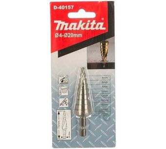 Сверло ступенчатое по металлу (9 ступеней; 4-20 мм; HSS) Makita D-40157