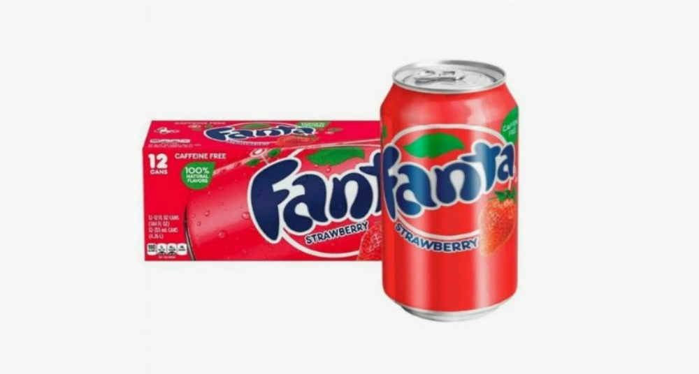 Напиток Fanta Strawberry (Клубника) б/а с/г, 355 мл, 12шт  Америка
