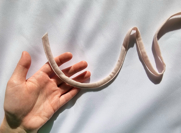 Туннельная лента серебристый пион одношовная