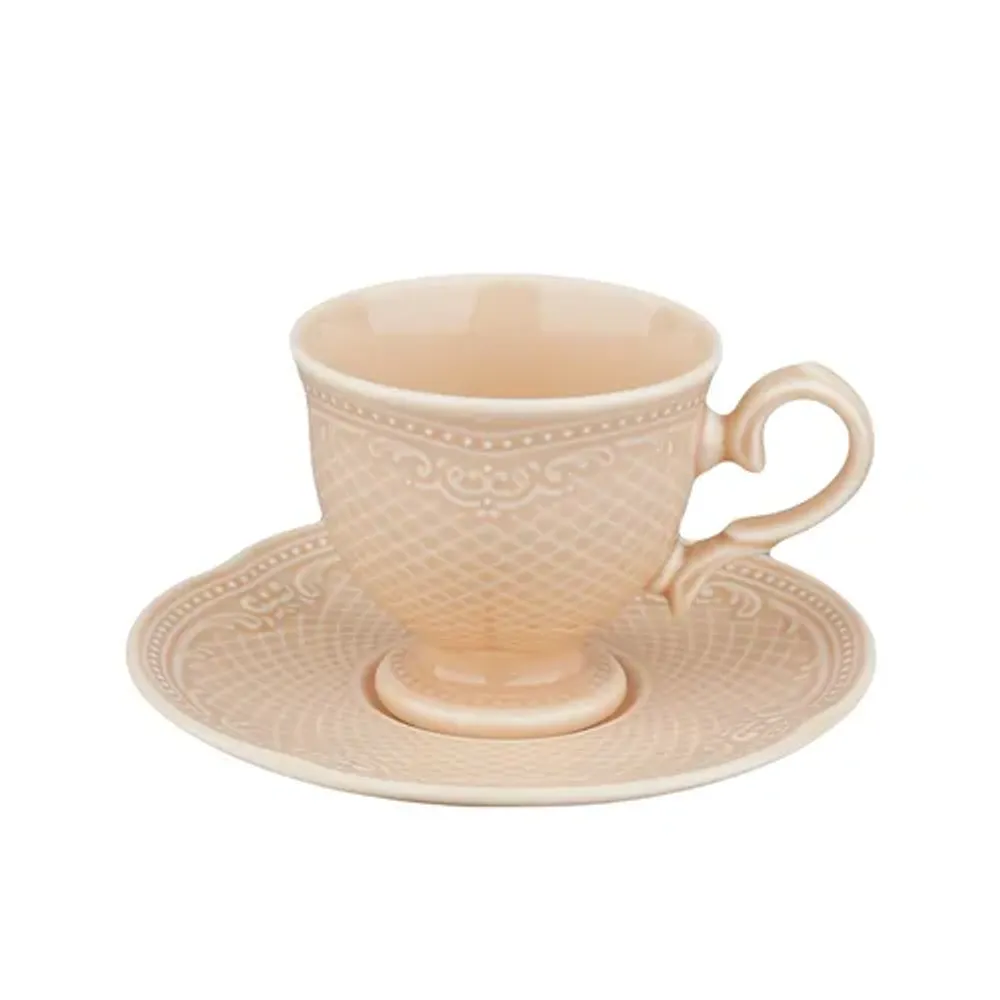 Кофейная пара 110 мл d 6,8 см h6,3 см Aristocrat Peach Tea Noble [6]