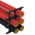 Держатель расстояния (кластер) для двустенных труб с фиксацией, д.110мм,тройной