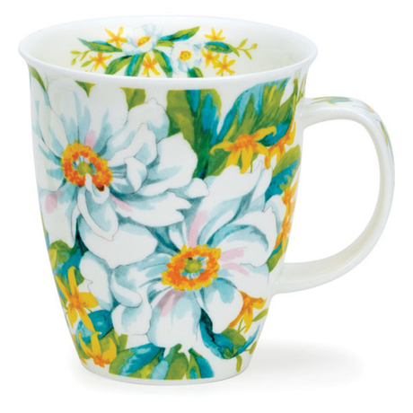 Кружка 480мл Dunoon Анемоны Невис бело-желтая