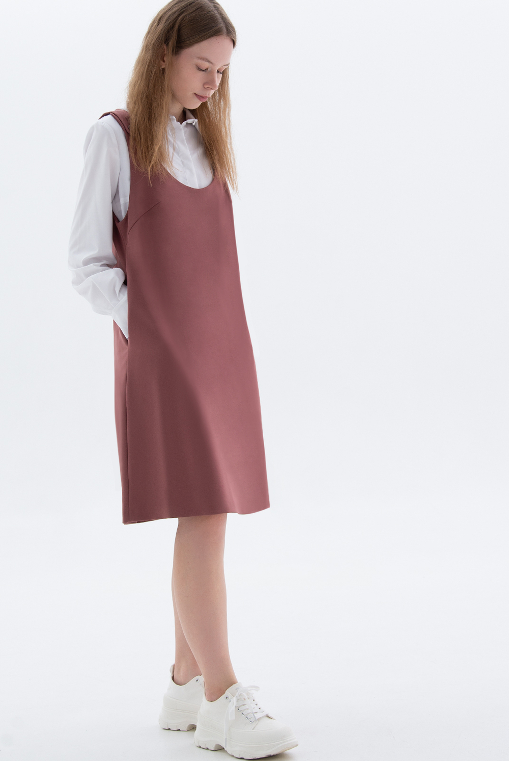 Трикотажный сарафан 3514АЕ, кирпичный #234Ке083514АЕ