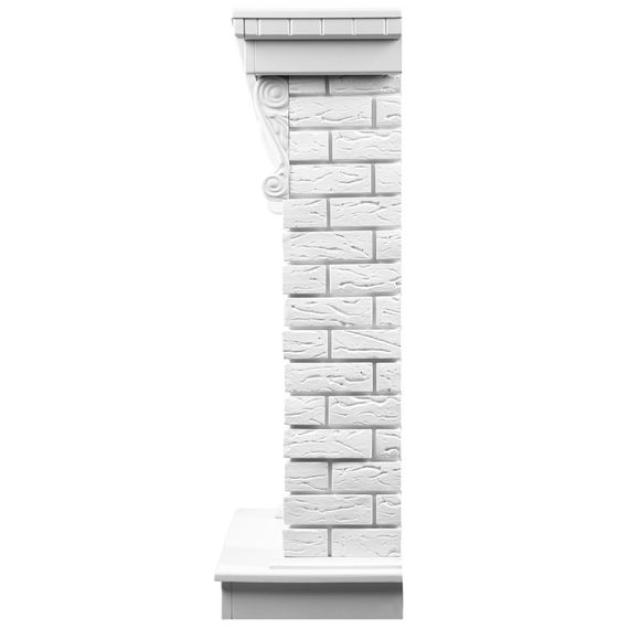 Портал Firelight Jersey Classic камень белый, белый дуб купить в Москве и Московской области по низкой цене с доставкой по России — (2) Портал Firelight Jersey Classic камень белый, белый дуб — (2)