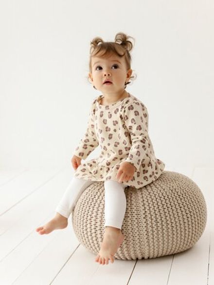 Платье-туника "Бежевый леопард" 0+