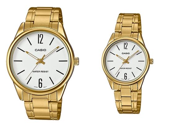 Парные часы Casio Standard: MTP-V005G-7B и LTP-V005G-7B