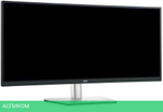 Монитор Dell P3424WE серебристый/черный