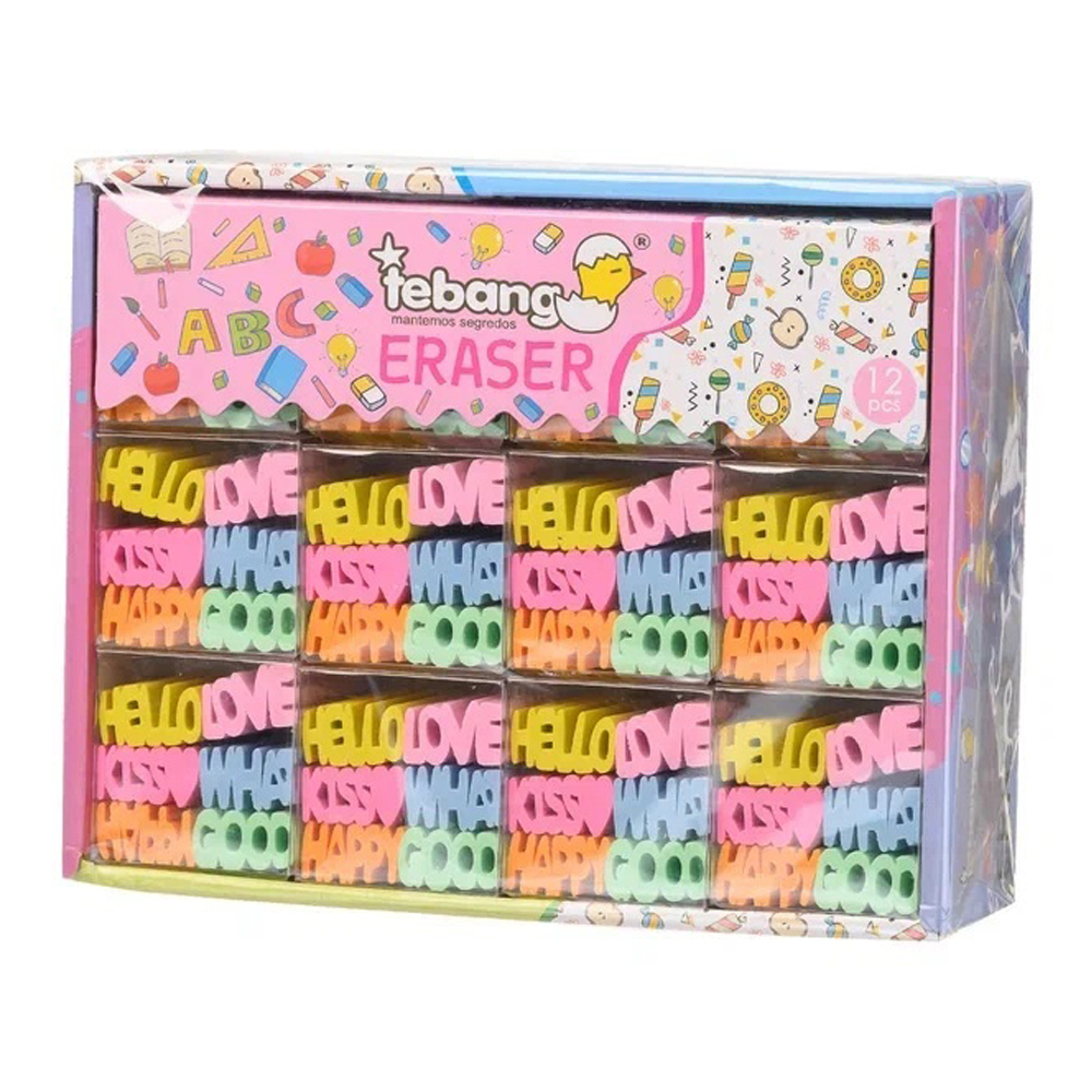 Ластик Basir, фигурный, серия "Слова", корпус с рисунком, 4.8*2.2 см