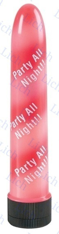 Бело-красный вибратор PARTY ALL NIGHT