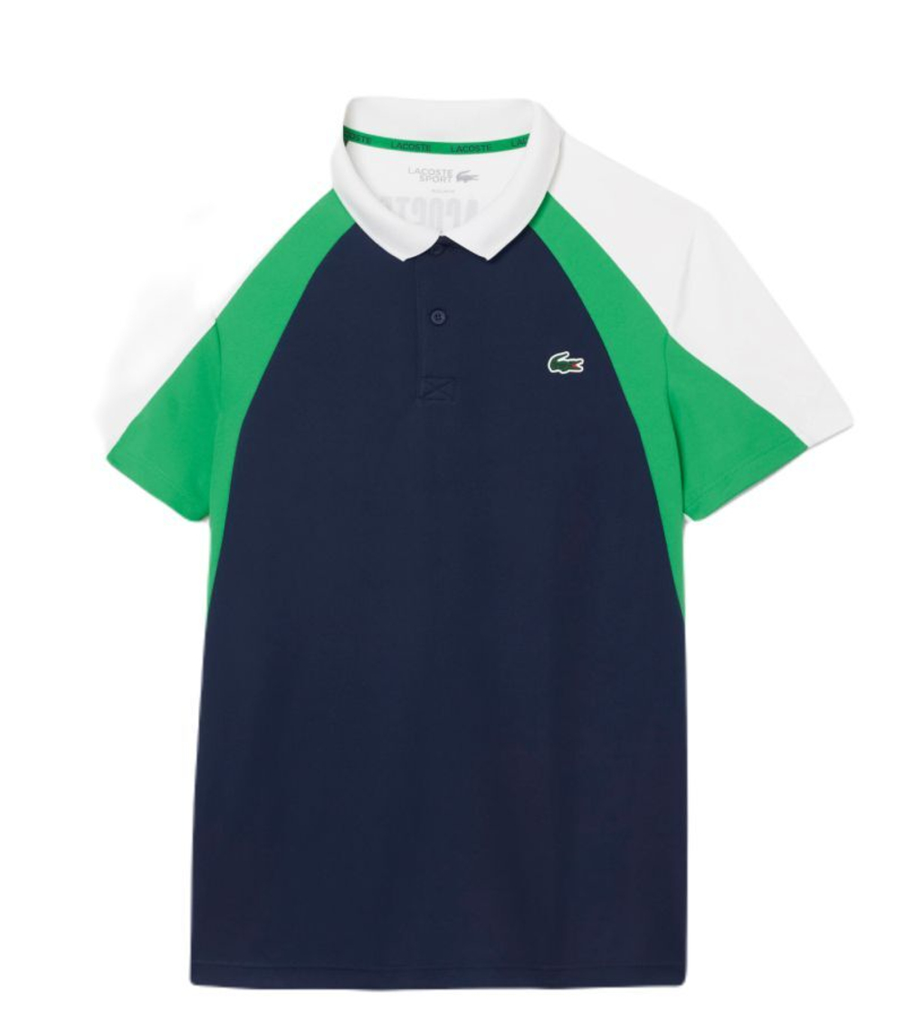 Мужское теннисное поло Lacoste Colour-Block Printed Tennis - разноцветный