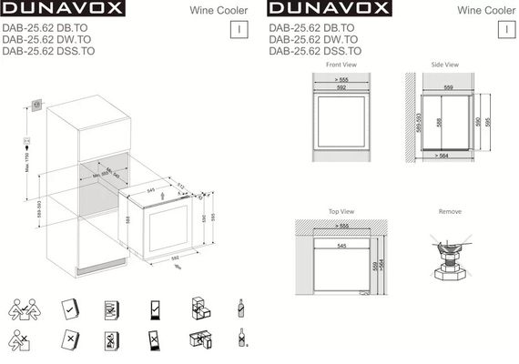 Винный холодильник Dunavox DAB-25.62DSS.TO