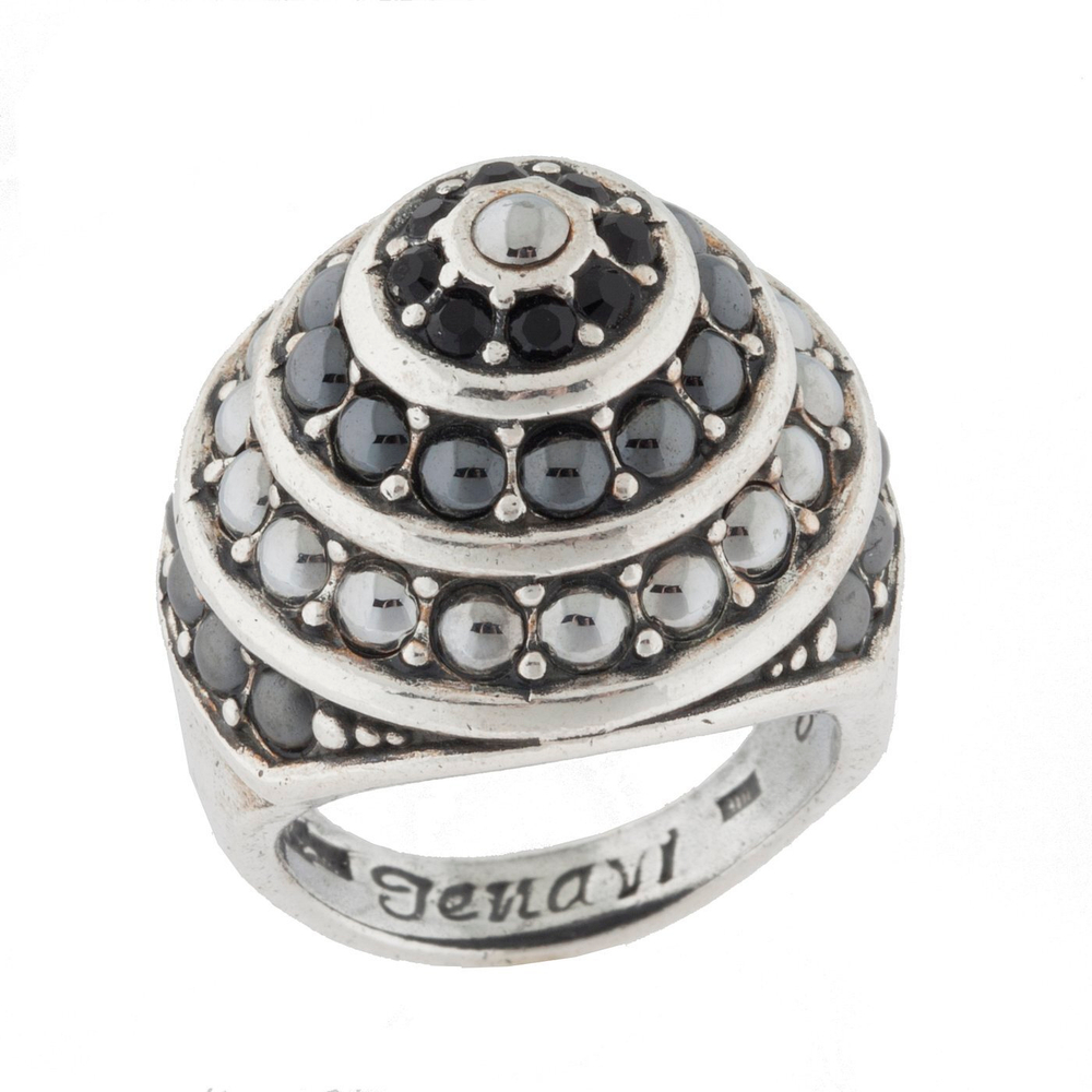 "Ландэ" кольцо в серебряном покрытии из коллекции "Франциска" от Jenavi