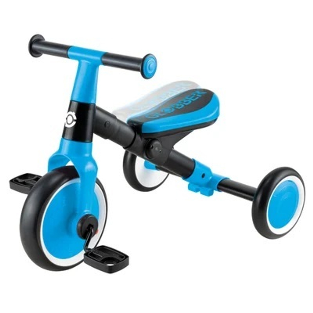 Трёхколёсный велосипед-беговел Globber Learning Trike 2 в 1 Sky Blue