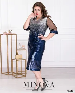 Платье 346-синий Minova