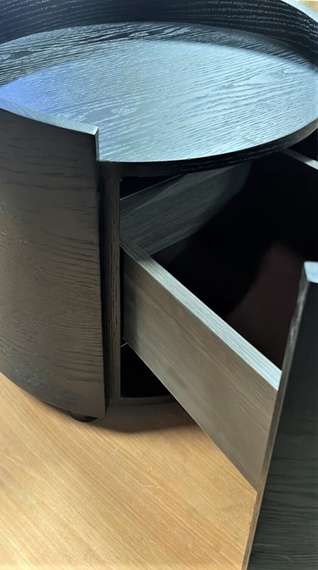 Прикроватная тумбочка Mitchel, 1 ящик, черная