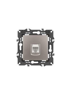 Розетка компьютерная Elegance 14-3107-16 RJ45 титан Эра Б0065764