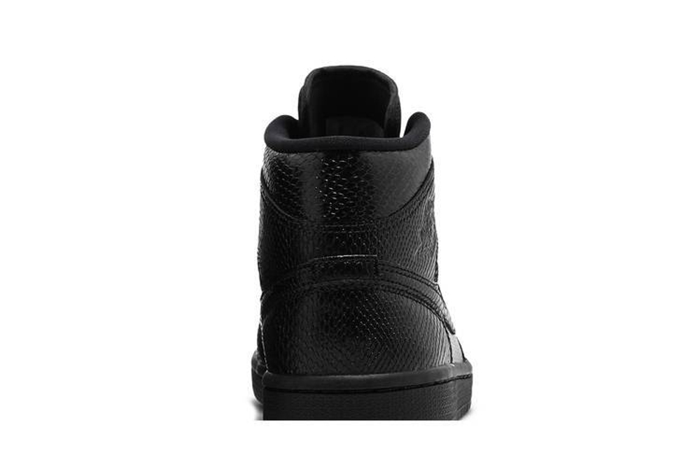 Кроссовки Jordan Air Jordan 1 Mid "Black Snakeskin" (Женская размерная сетка)